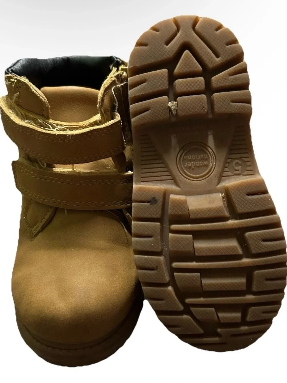 Toddler Boy Wonder Nation Beige Work Boots Size 5